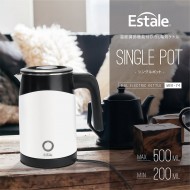 温度調節機能付0.5L 電気ケトル シングルポット